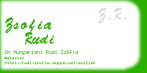 zsofia rudi business card